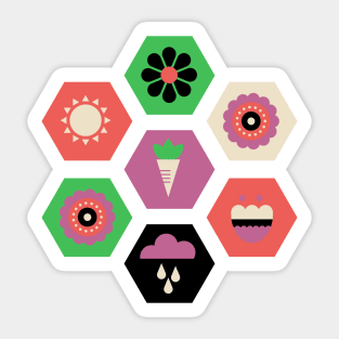 Bloom Garden - Hexagon Tile Sticker
